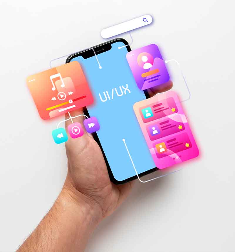 flutter-article a hand holding a phone